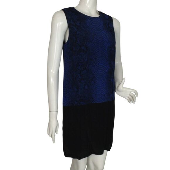 REBECCA TAYLOR Dress, 4, Black/Blue snake print, Short/Mini, Sleeveless - Picture 3 of 13